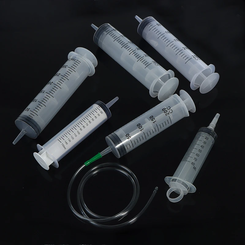 

New 80ml-350ml Large Hydroponics Nutrient Reusable Measuring Syringe +Tube 1