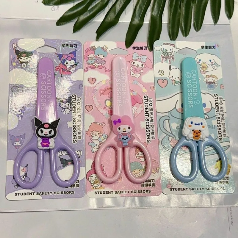 

Kuromi kawaii handmade scissors creative cartoon children's practical folding portable hand-safe small paper cutting scissors