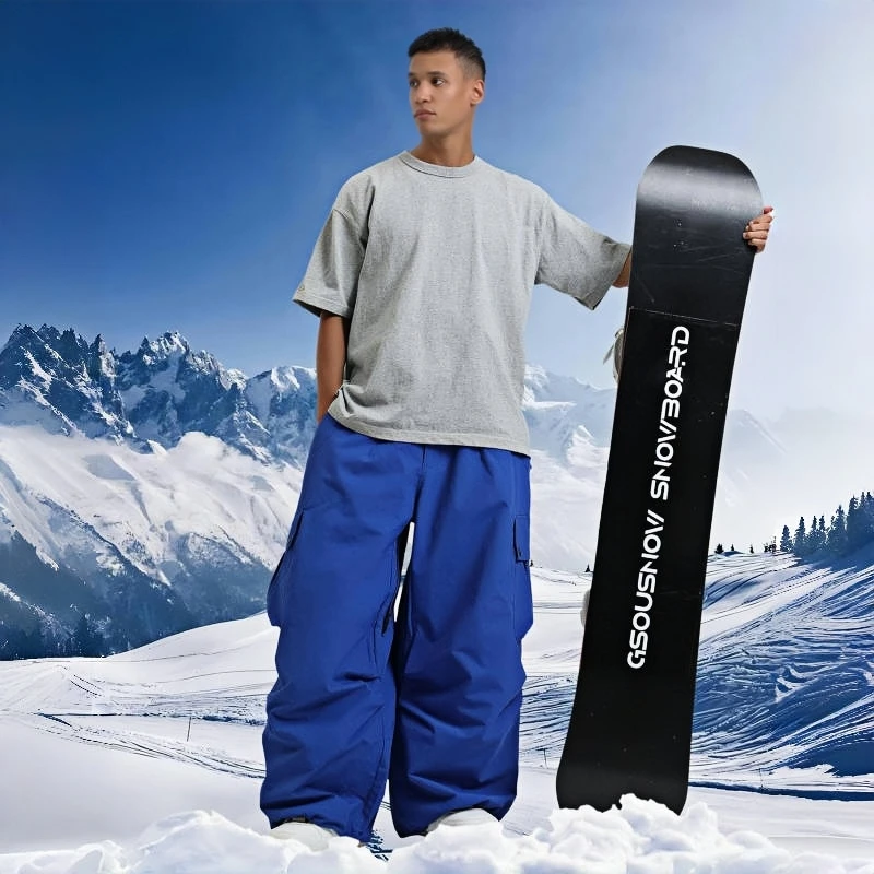 GSOU SNOW Super Baggy Snowboard Pants Men Waterproof
