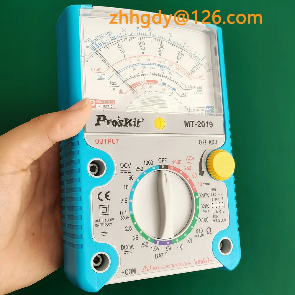 Pro'skit MT-2019 24th Gear Multimeter  Anti-Burning Pointer Professional Ohm Test Meter DC AC Voltage Mechanical Tester