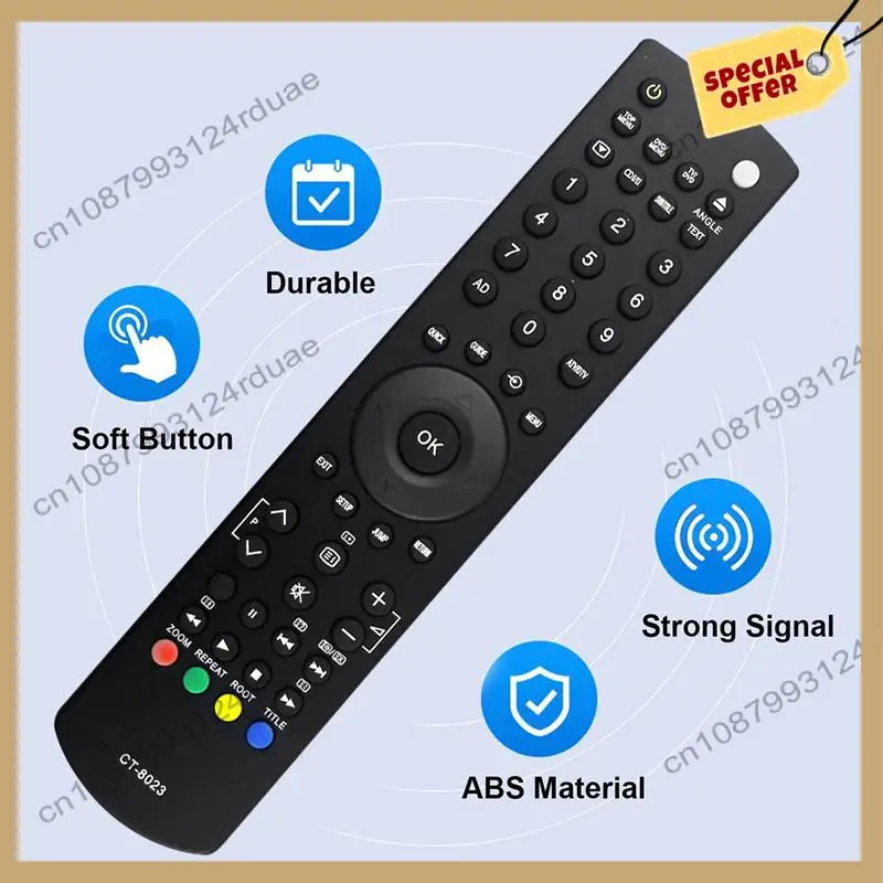 A75T 1 PCS 교체 CT-8023 TV 리모컨 검정색 Toshiba TV 용 배터리 없음 26DL833R 26DL834R 26KL933R 26KL934R 32DL833R