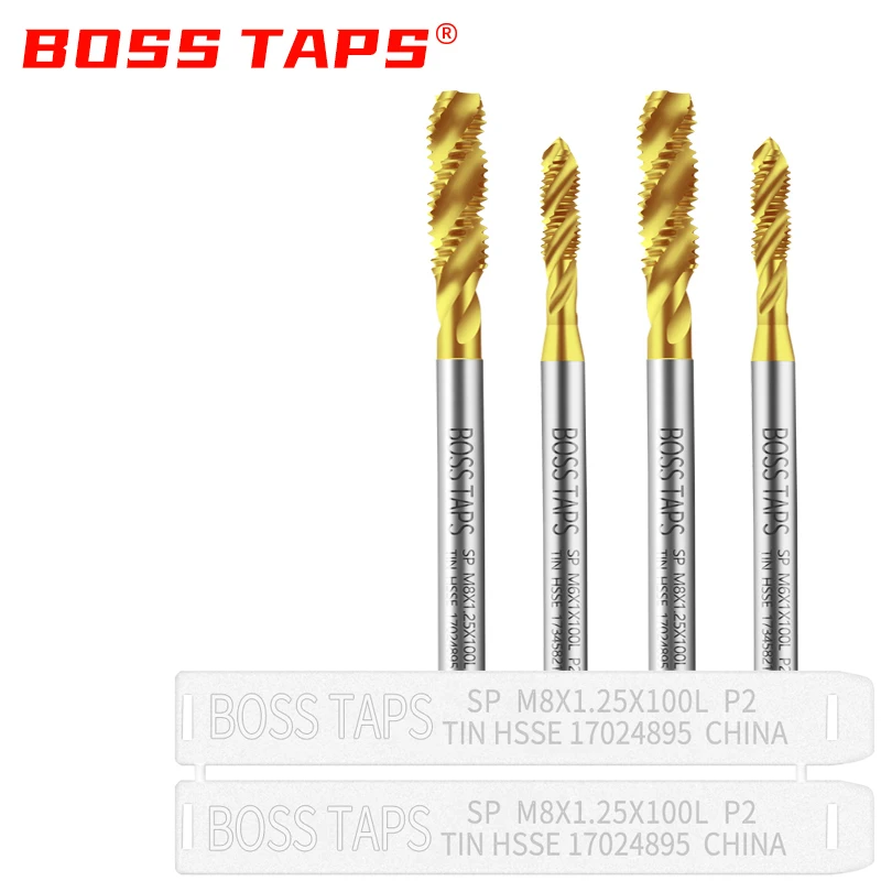 HSSE-M35 JIS Standard Long Shank 100 150 MM Spiral Fluted Tap M12 M14 M16 M3 M4 M5 M6 M8 M10 Machine