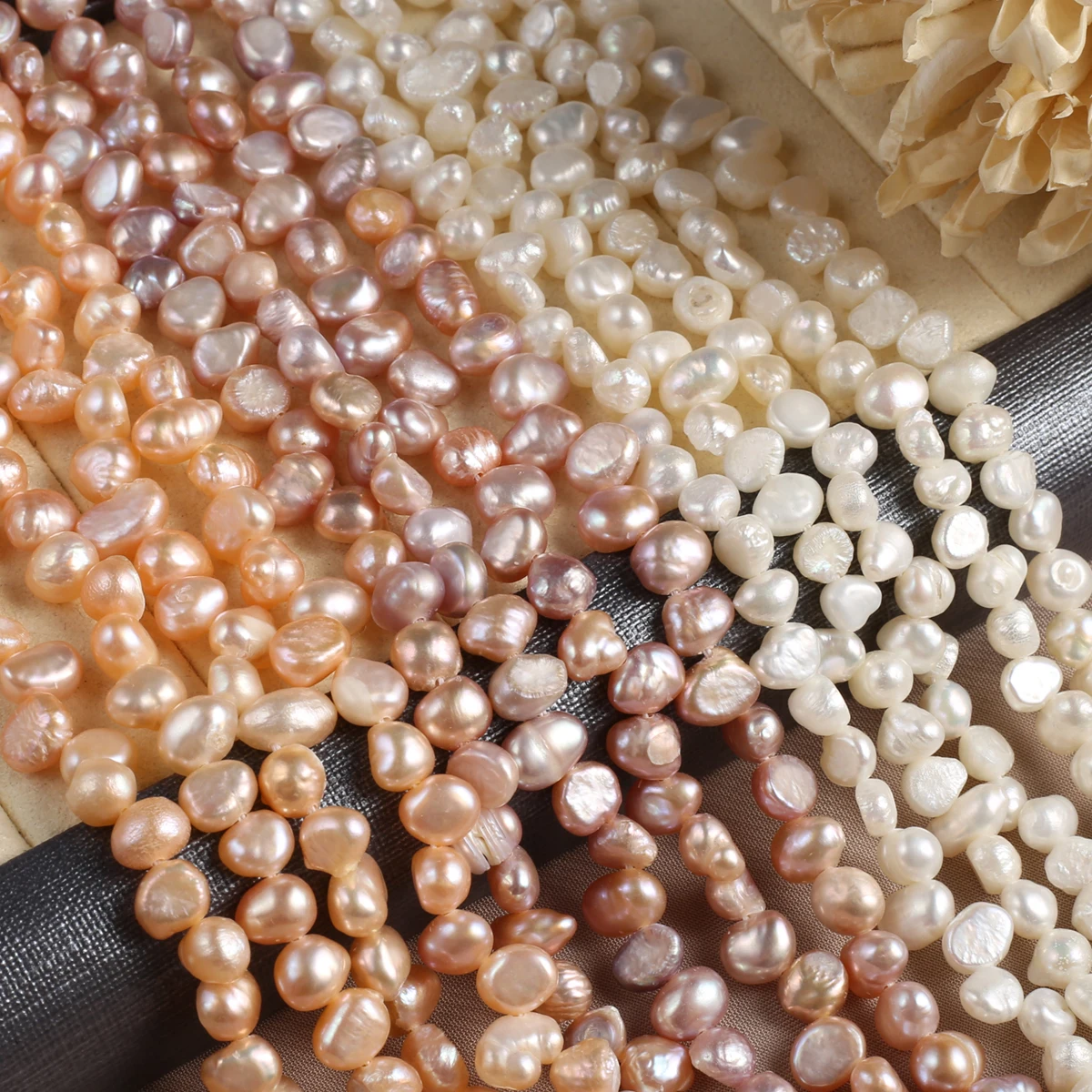 Natural Pearl Two-Sided Light Beads Exquisite Shape Elegant Appearance For DIY Jewelry Making Handmade Bracelet Necklace