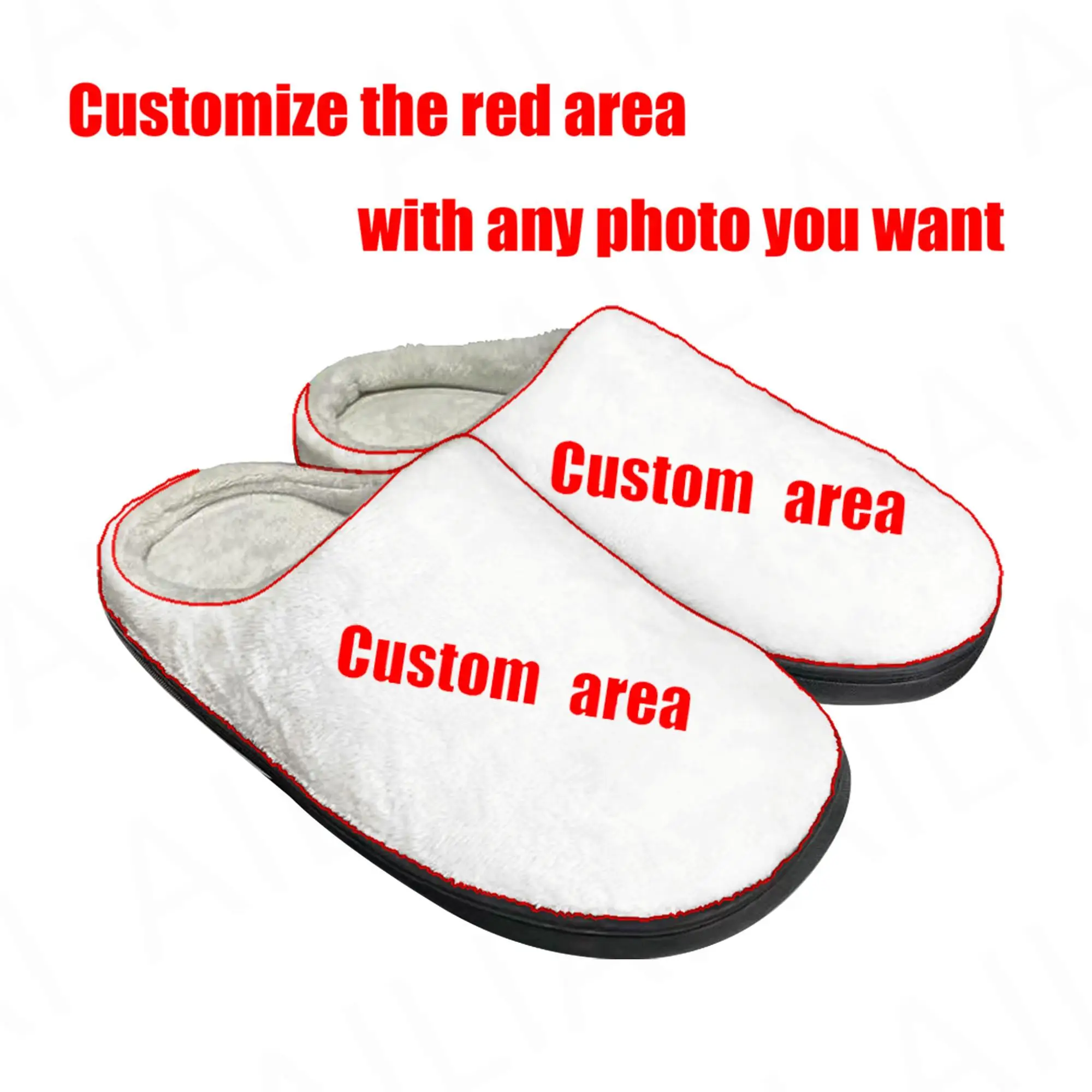 

Tailor-made Home Pop Cotton Slippers Mens Womens Plush Bedroom Casual Keep Warm Shoes Thermal Indoor Slipper Commission DIY Shoe