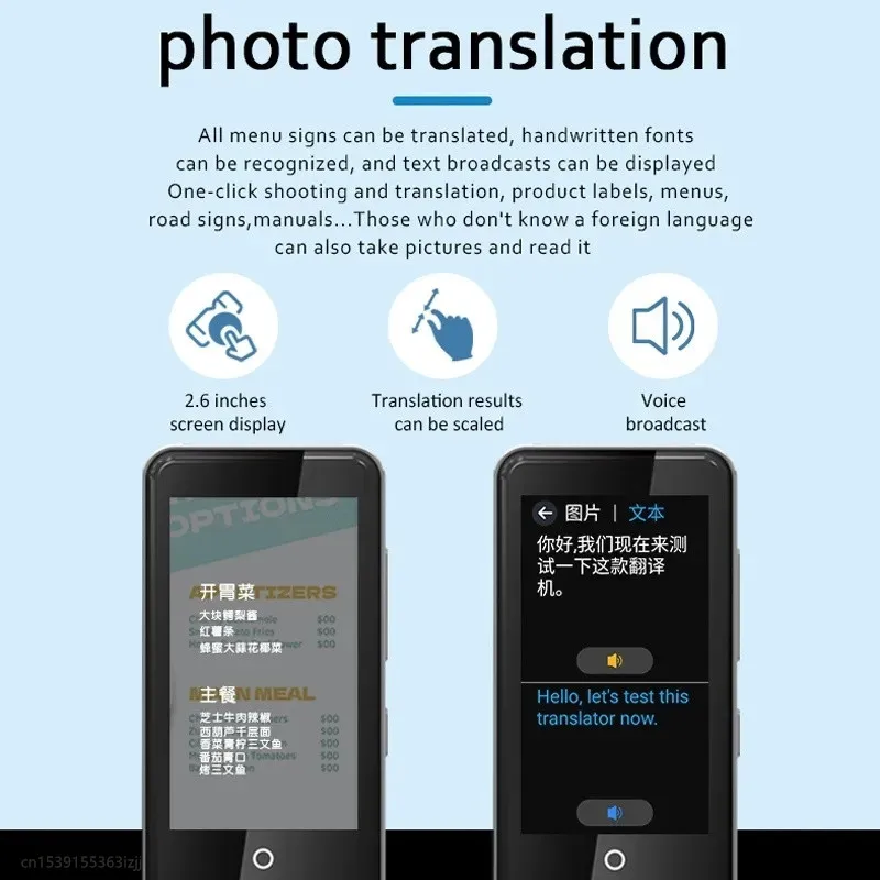 Voice translator Intelligent F6 Real-time language translator Intelligent voice recording text translation equipment Offline translate machine