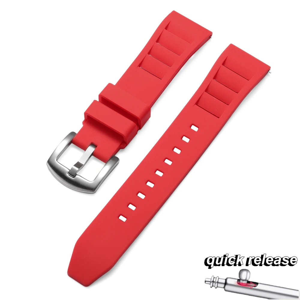 Premium Soft Silicone Waterproof Sport Watchband - Elegant Rubber Strap Accessories
