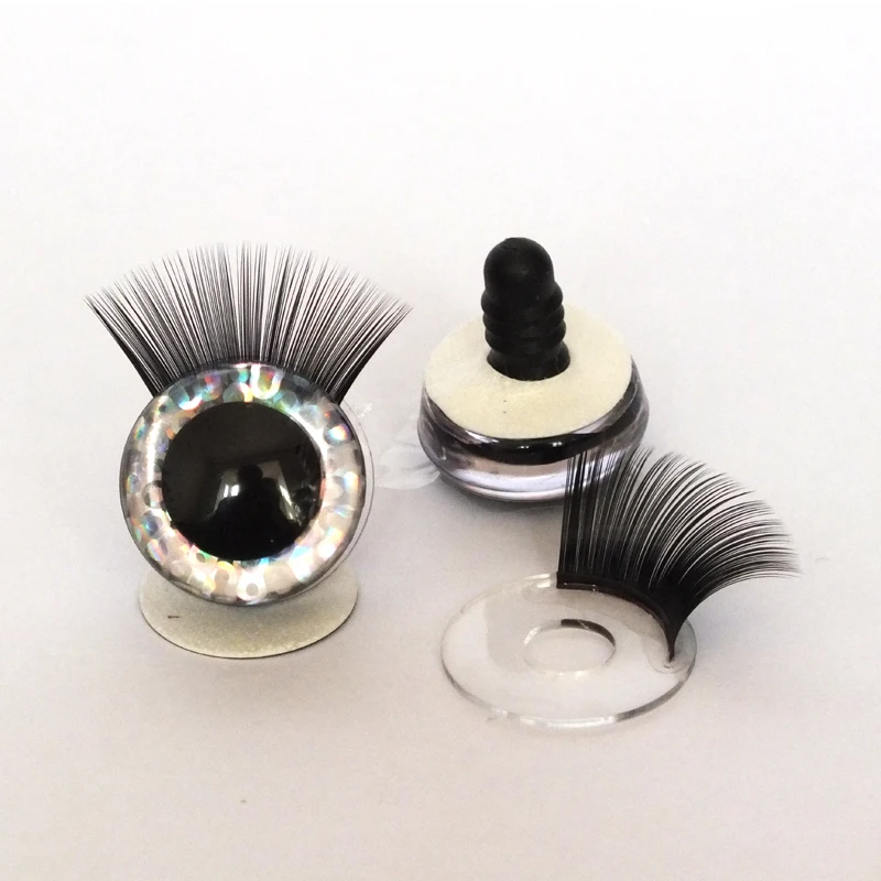 20pcs 12-30mm 3D Mixed Color Safety Toy eyes +Eyelash for amigurumi crochet stuffed animal
