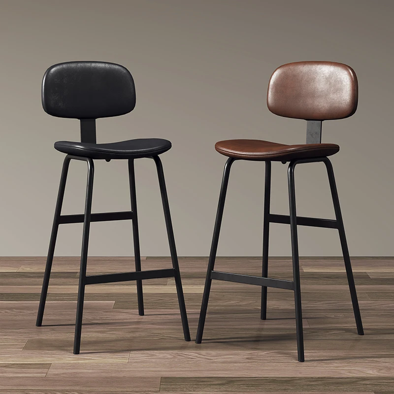 Industrial Style High Stool Soft Bag Relax Wrought Iron Simple Modern Bar Stools Italian Design Taburetes De Bar Furniture