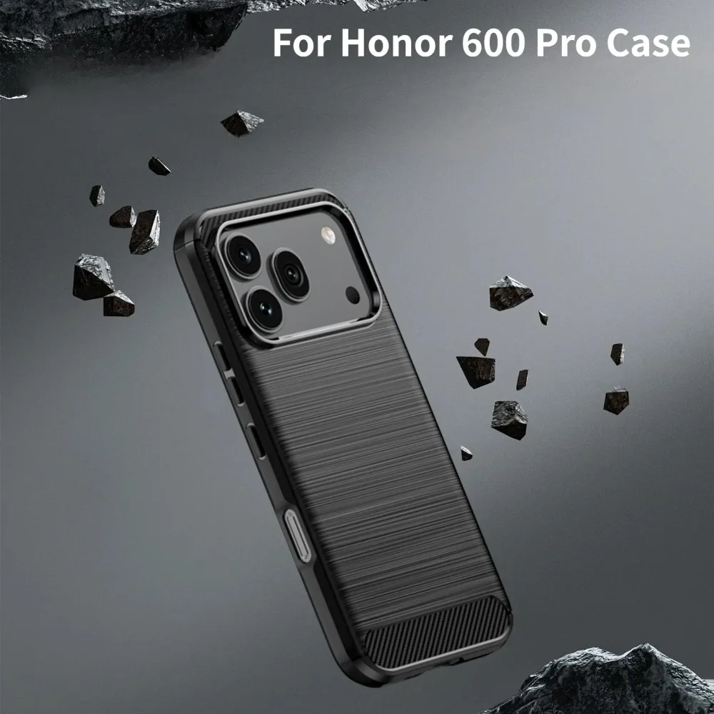 Premium Brushed Carbon Fiber Pattern TPU Soft Case - Slim Protective Cover