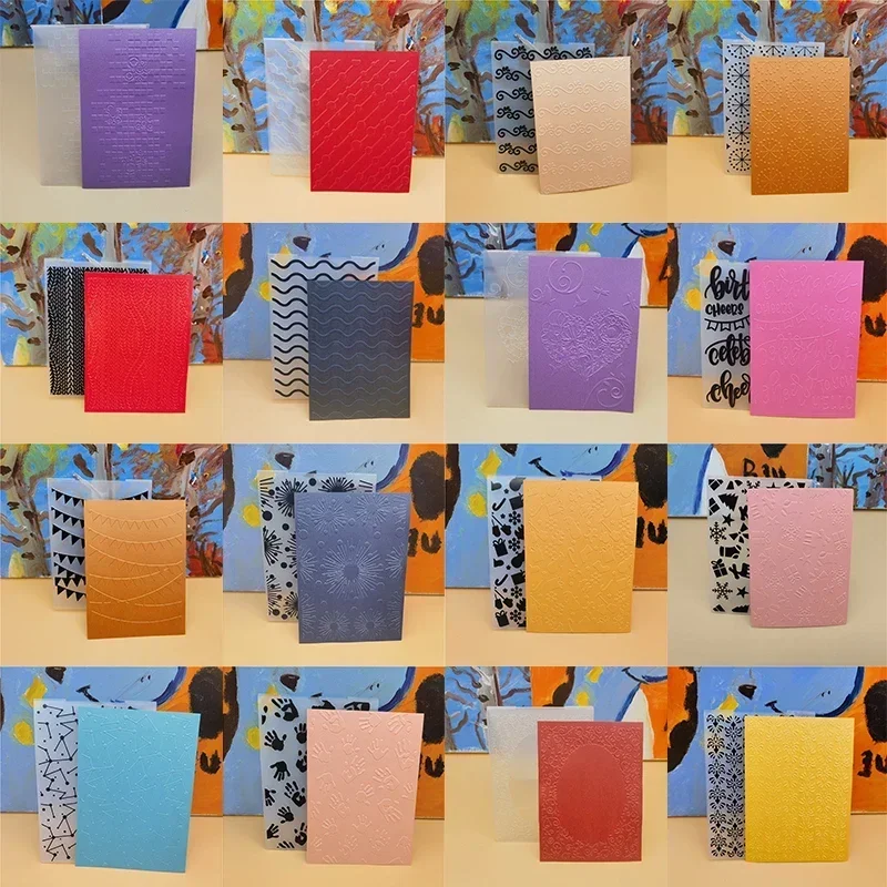 Plastic Embossing Folder DIY Background Craft Template Molds Stamp Stencils for Scrapbook Paper Cards Photo Album Making plastic embossing folder embossing folder