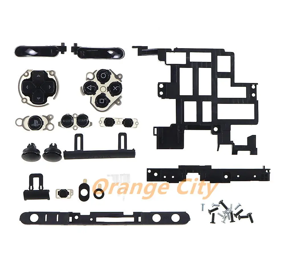 Replacement Housing Shell Case With Buttons For PSV 2000 Console - Black Faceplate Cover Kit