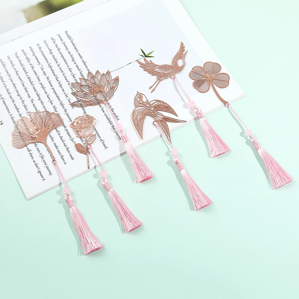 Segnalibro Fatto A Mano In Stile Cinese Segnalibri Fiore Di Loto Rosa Rosa Per Regali Amante Del Libro Per Il Regalo Della Collezione Di Amici