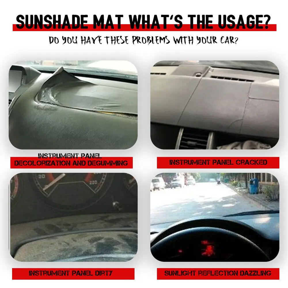 Dash Board Mat Sun Protector Pad For Mazda 6 2009-2013 Black Inner Car Dashboard Left Hand Drive