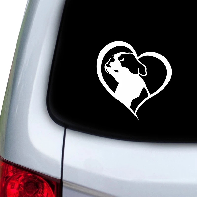 

Boston stem vinyl Art Decal, car window decoration, pets, dogs, laptops, interesting waterproof stickers 13cmx13cm