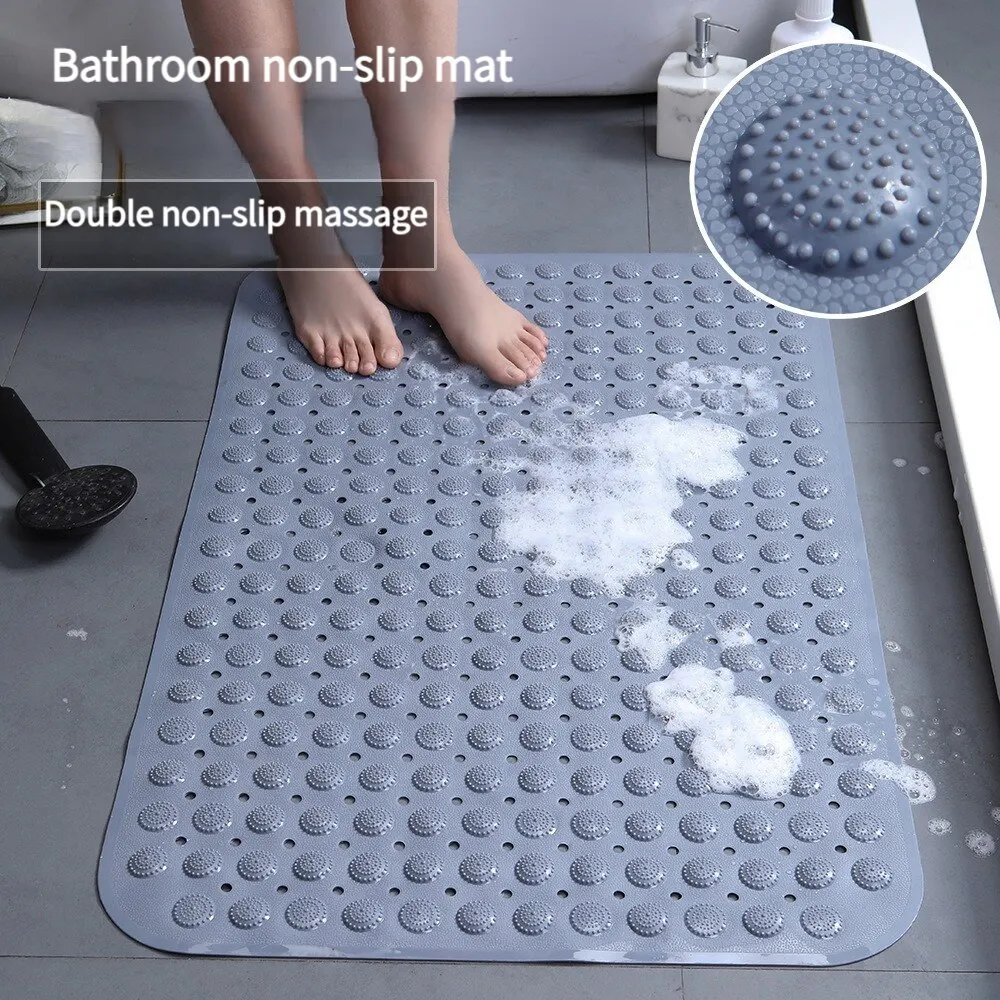 Non-Slip Shower Bath Mat with Suction Cups – Thick Hydrophobic Bathtub Massage Pad 1