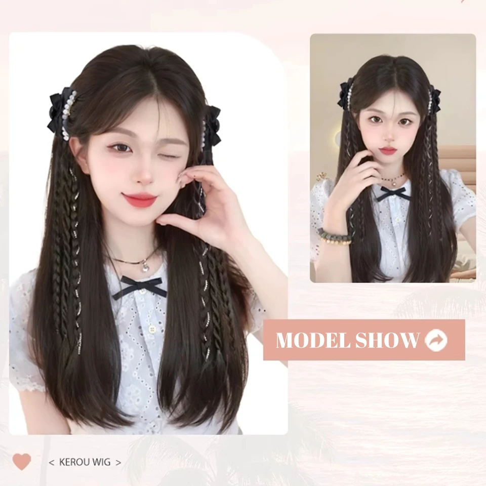 Synthetic Hair Double Braid Headband for Women