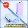 Power Bank 10000mAh Fast Charging with Its Folding Wall Plug AC Plug Own Cable 22.5W Mobile Power Supply 1