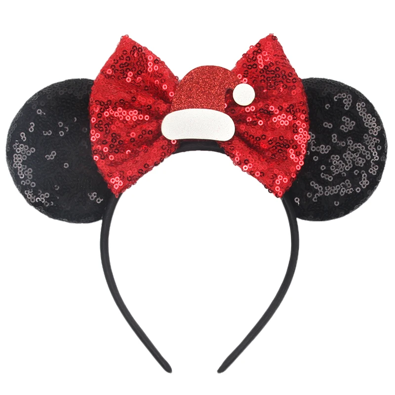 Frohe Weihnachten Pailletten/Samt Schleife Mausohren Haarband für Mädchen Weihnachtstag Stirnband Frauen Mädchen Festival Kinder Cosplay Zubehör – Detail 13