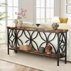 70.9-Inch Narrow Sofa Table, Industrial Long Sofa Table Behind Couch, Entry Console Table with Storage for Entryway,Living Room 1