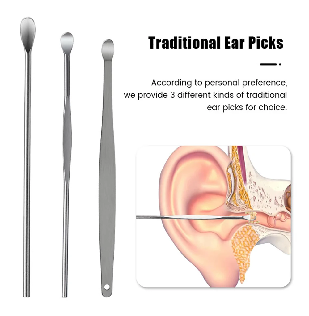 Description Picture 6 of item6pcs/set Ear Cleaner Ear Wax Removal Tool Ear Pick Stick Earwax Remover Cleanser Spoon Cheap for 1 Cleaning Your Ears Kit