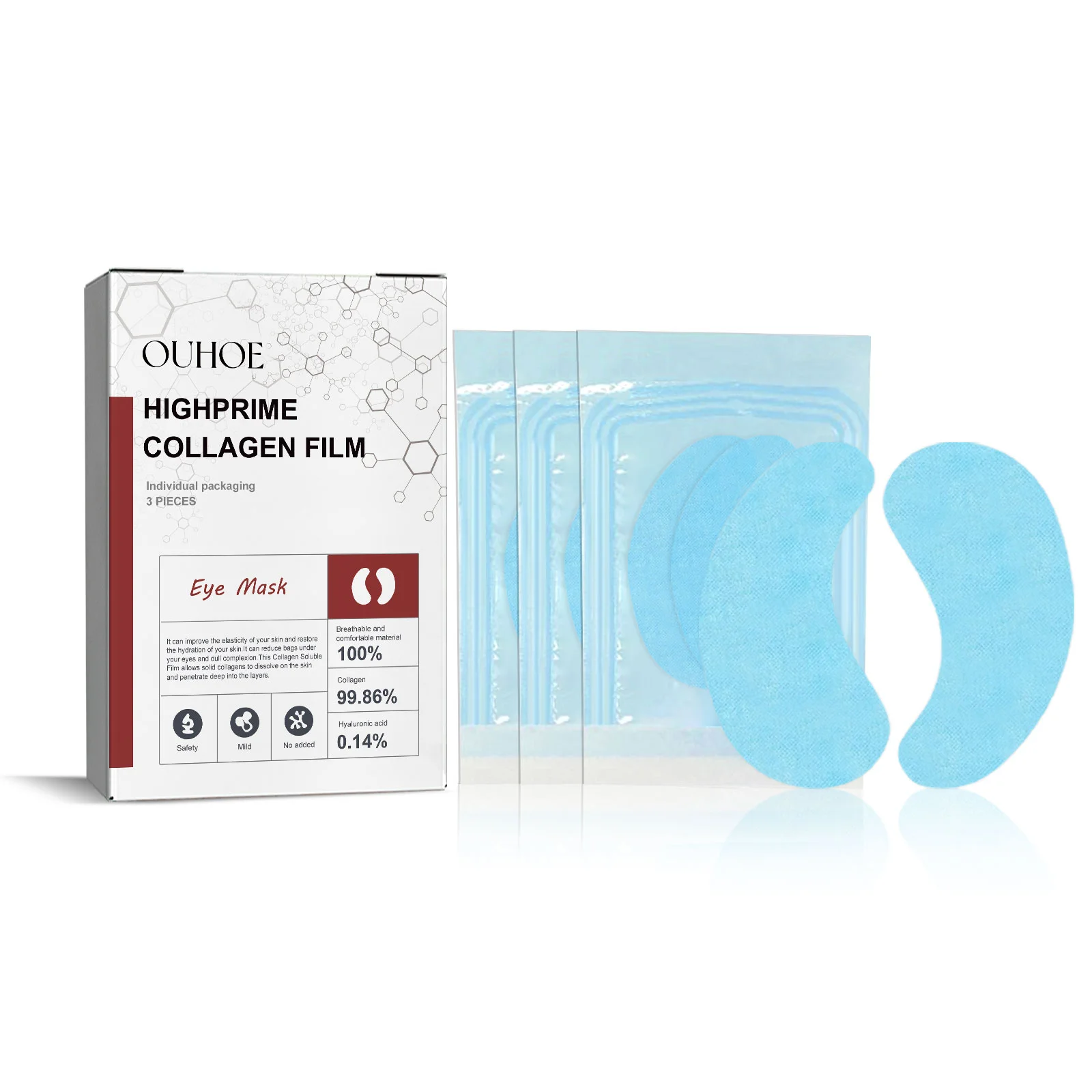 Film de collagène Highprime, estompe les rides, Anti-âge, lifting des yeux, dissolvant de rides, Anti-cernes, masque Facial hydratant et blanchissant_voghion.com