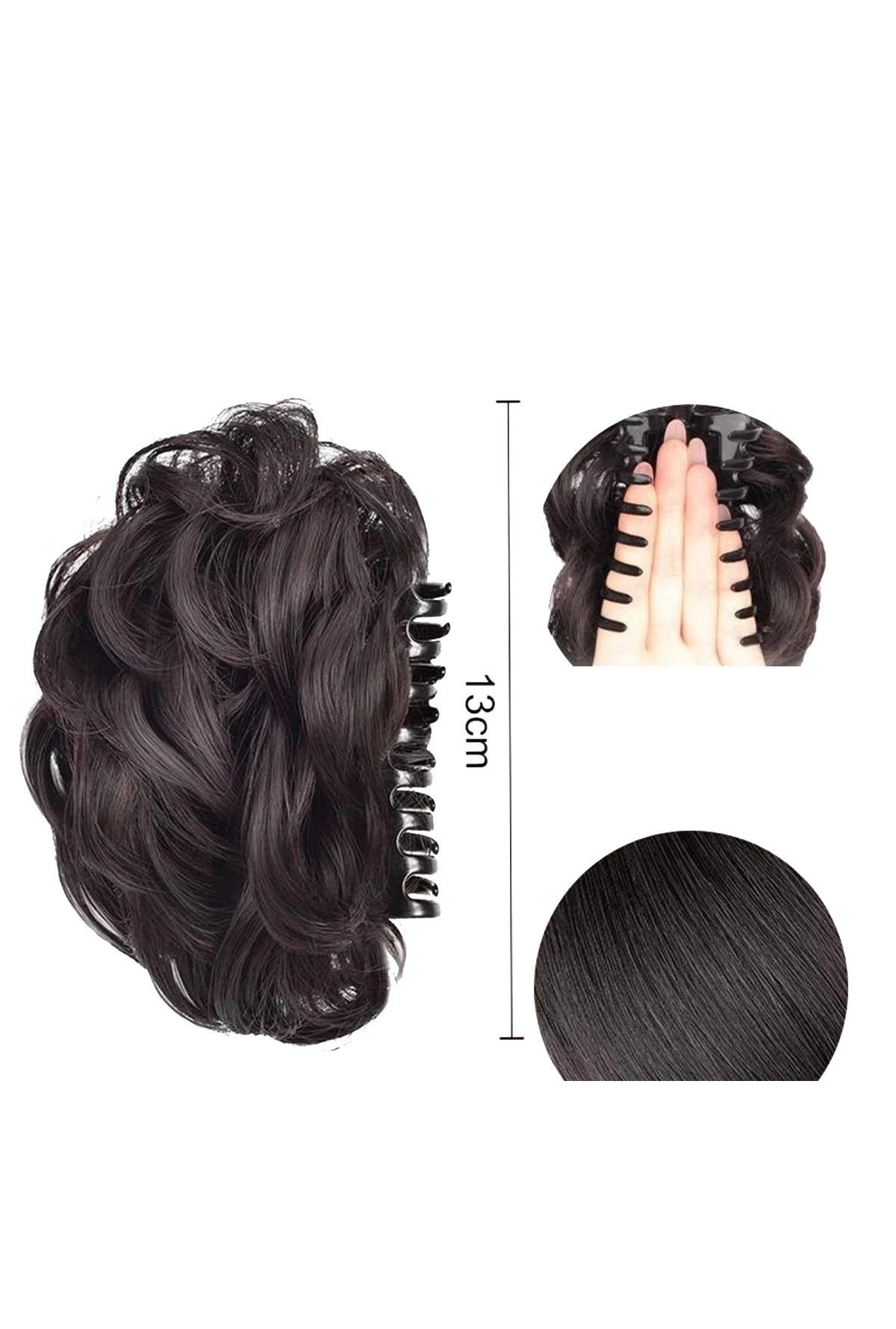 Large Black Hair Claw Women Fluffy Ponytail Hairpin Hair Crabs Clip Girls Princess Party Elegant Headwear Hair Accessories