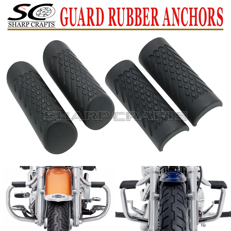 Motorcycle Accessories Universal 1-1/4" Engine Guard Rubber Pegs Crash Bars Knee Leg Protector Cover For Harley Davidson Yamaha Suzuki Honda Kawasaki
