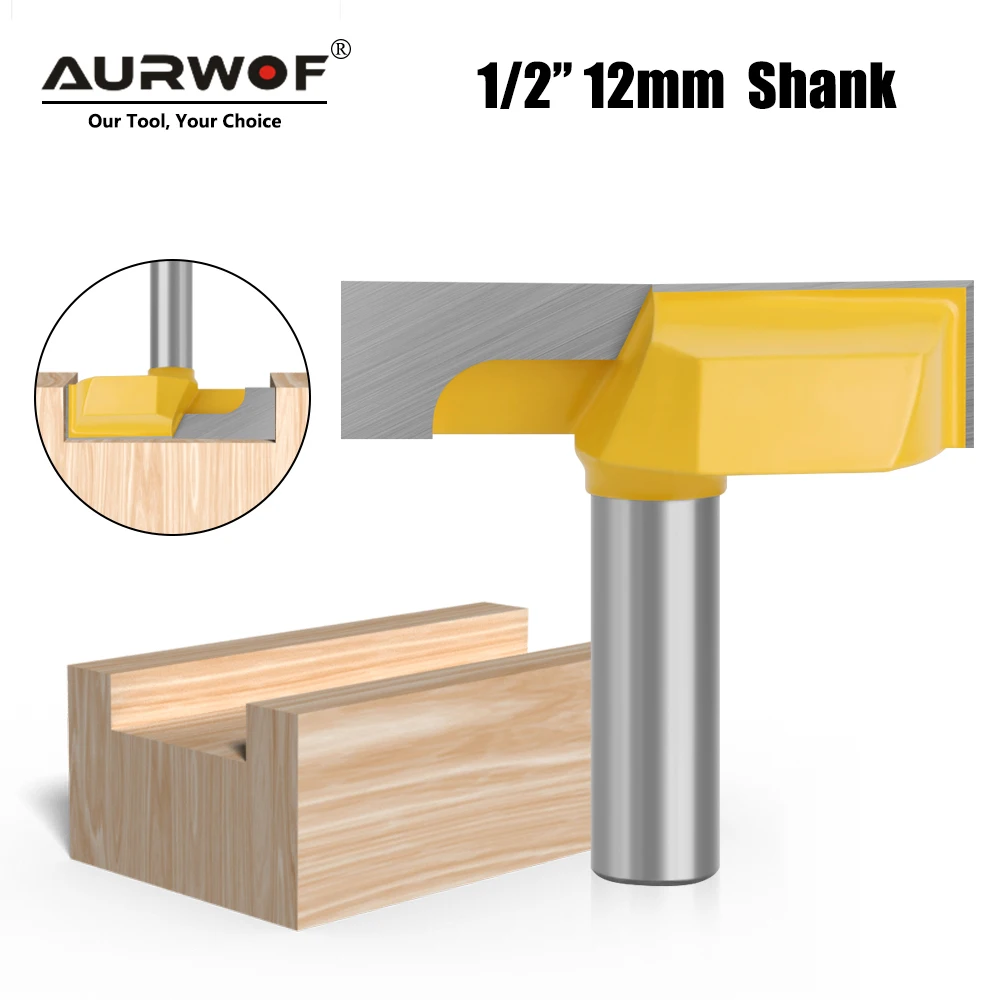 AURWOF 1 Stück 12 mm 1/2 Schaft Fräser zum Reinigen von Bodenflächen, 2-1/4 Zoll Schnittdurchmesser für Oberflächenhobeln, Fräser-C C12006QJ5715Y