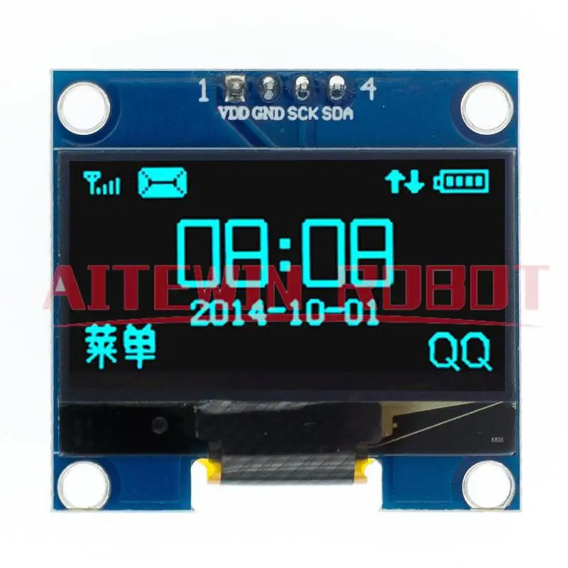 1pcs 1.3 인치 oled 모듈 흰색/파란색 spi/iic i2c 통신 색상 128x64 1.3 인치 oled lcd led 디스플레이 모듈 1.3 oled 모듈