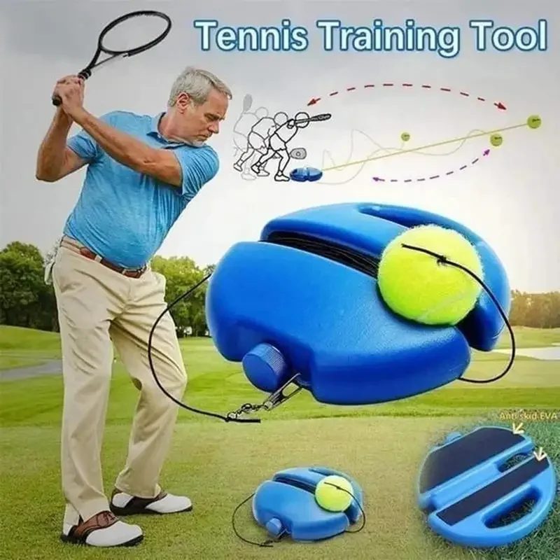 Improve Your Tennis Skills Anywhere With Rebound Balls And Elastic Rope Base-Perfect For Indoor And Outdoor Training