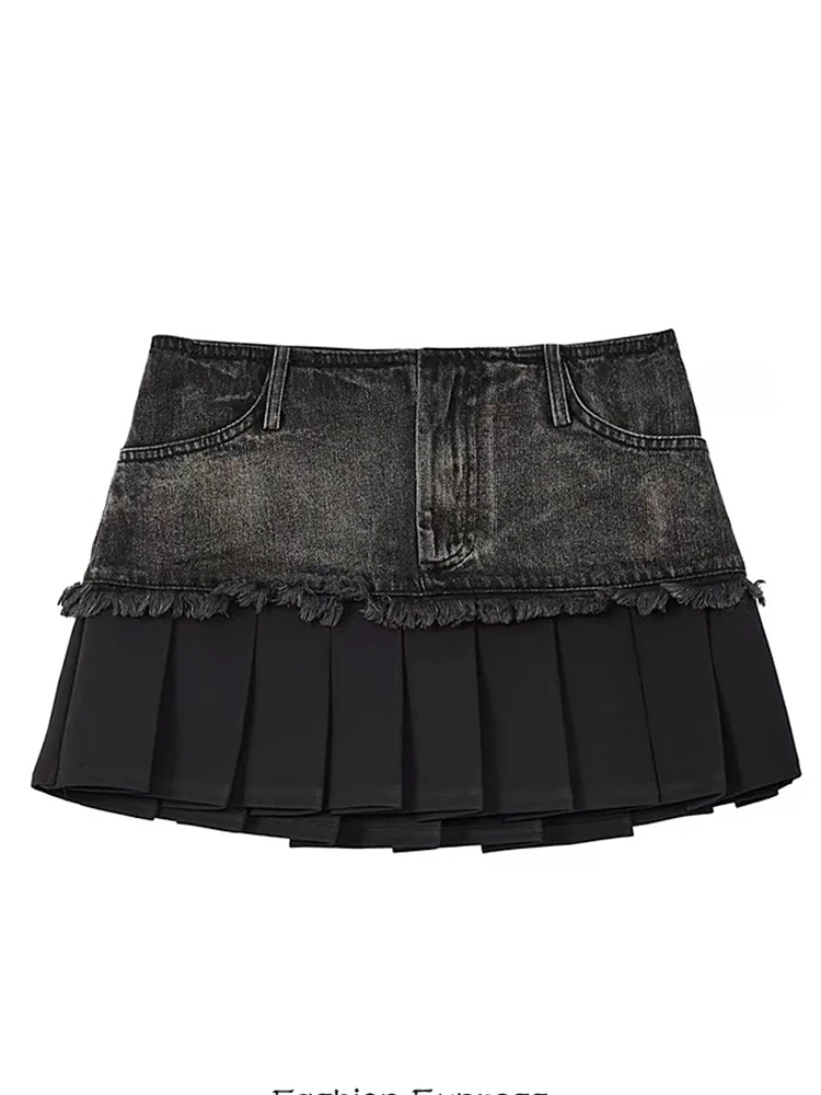 SummerWomenDarkAcademiaEgirlJapaneseY2kPreppyMiniPleated