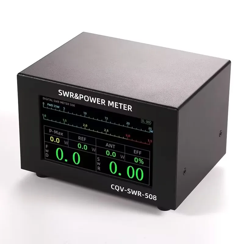 

CQV-SWR-508 1,8-54 МГц 200 Вт SWR & измеритель мощности, цифровой счетчик мощности SWR + сенсорный ЖК-дисплей 4,3 дюйма, возможность автоматического отключения и точной настройки