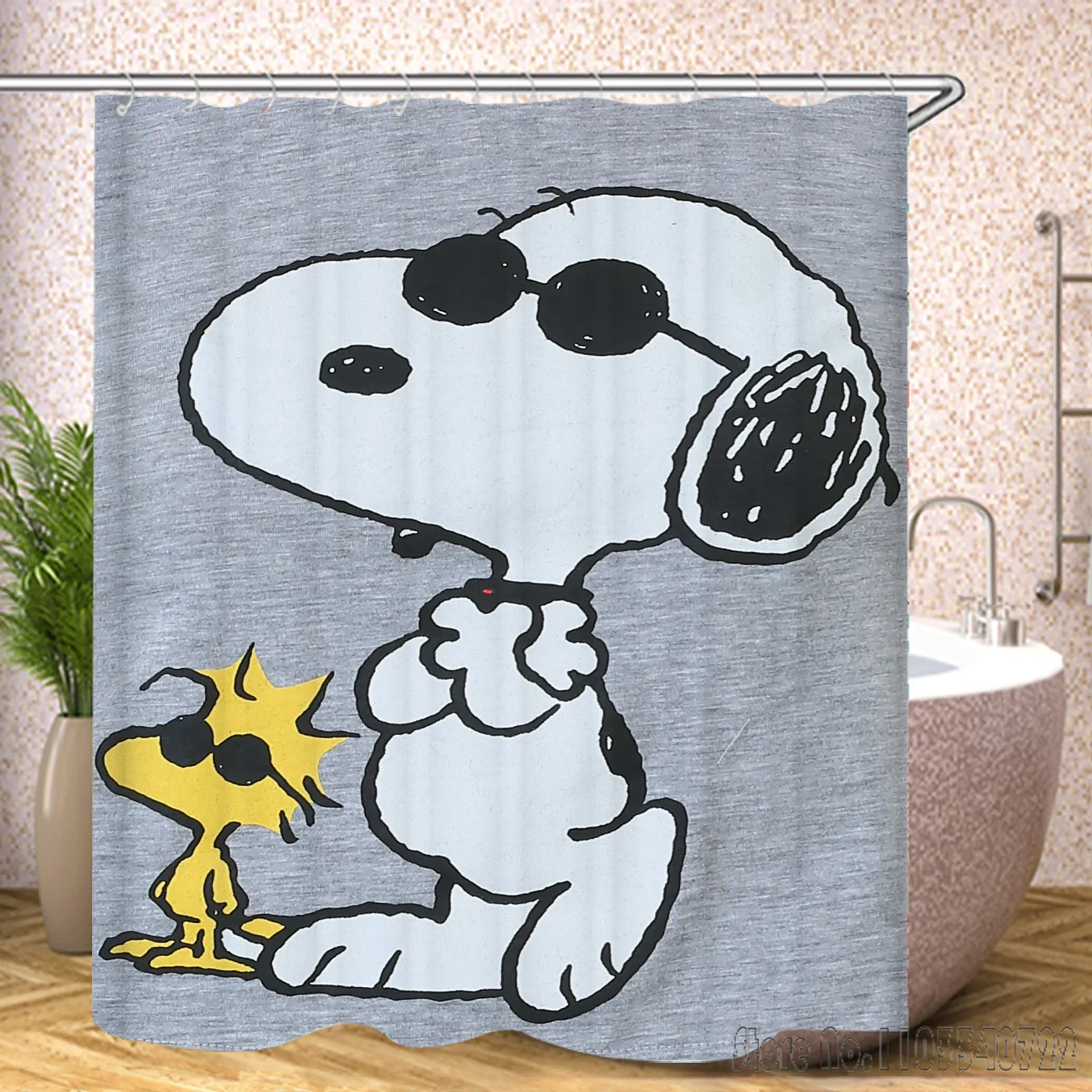 Anime Snoopy Colorful Shower Curtain 1pcs Waterproof Bath Screen Curtains with Hooks for Bathroom Decor 3