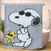 Anime Snoopy Colorful Shower Curtain 1pcs Waterproof Bath Screen Curtains with Hooks for Bathroom Decor 3