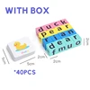 Wooden Spelling Words Game Interactive Educational Toys Letter Card Match Board Game Children Preschool Learning Language Toys 6
