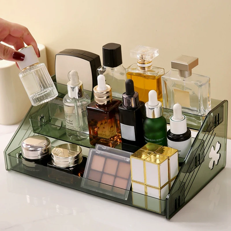 Plastics 3 Layers Nail Polish Display Stand Cosmetic Display Rack Holder High-Capacity Essential Oil Bottle Organizer Storage