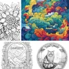 Art Coloring Book 20page Double Pages Gift For Birthday Party Relieve Stress Kill Time Graffiti Painting Drawing Book Original 5