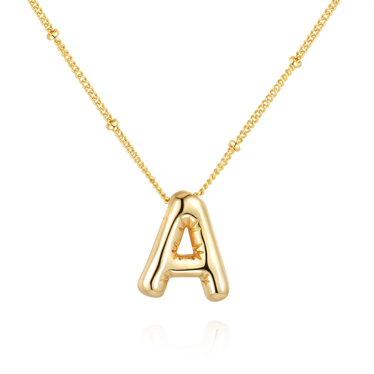 

Bubble Letter Necklace Balloon Initial Necklaces for Women Girls Dainty Alphabet Pendant 14K Gold Plated Personalized Jewelry