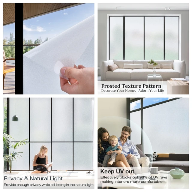Plain Frosted Privacy Window Film, 24h Privacy