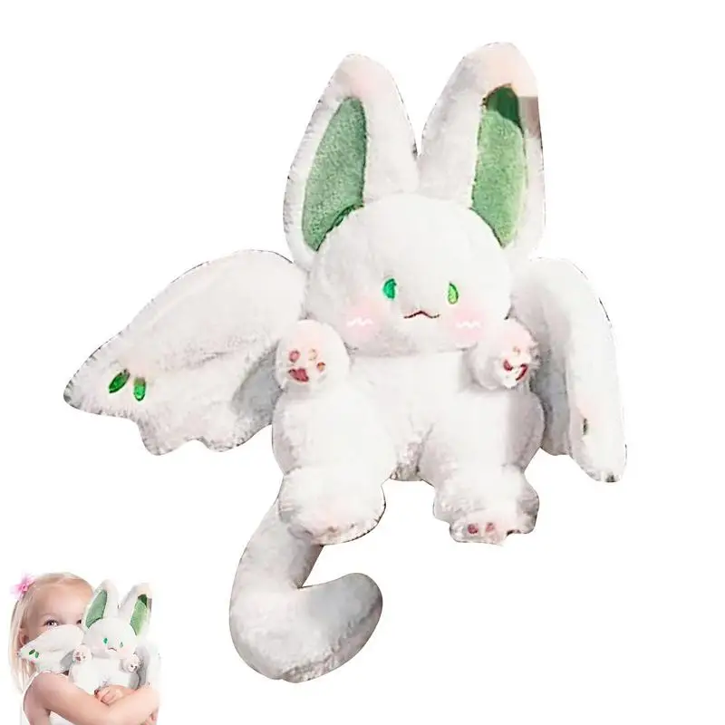 

Подушка в виде белого кролика летучая мышь, 30 см, милая плюшевая игрушка в виде кролика летучая мышь, пушистая кукла, плюшевые подушки, креативные подушки в виде животных, подарок для детей