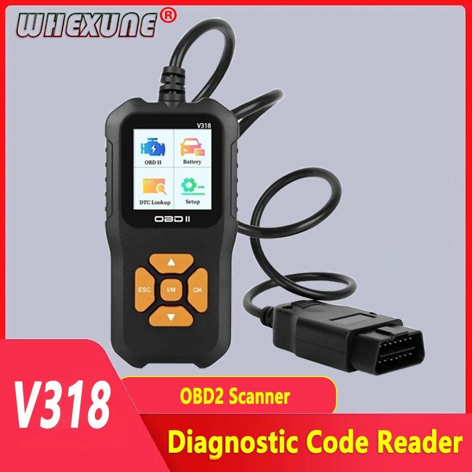 

V318 OBD2 Car Scanner Diagnostic Scan Tool, Auto Read Fault Code Check Engine Light For OBDII Protocol Cars