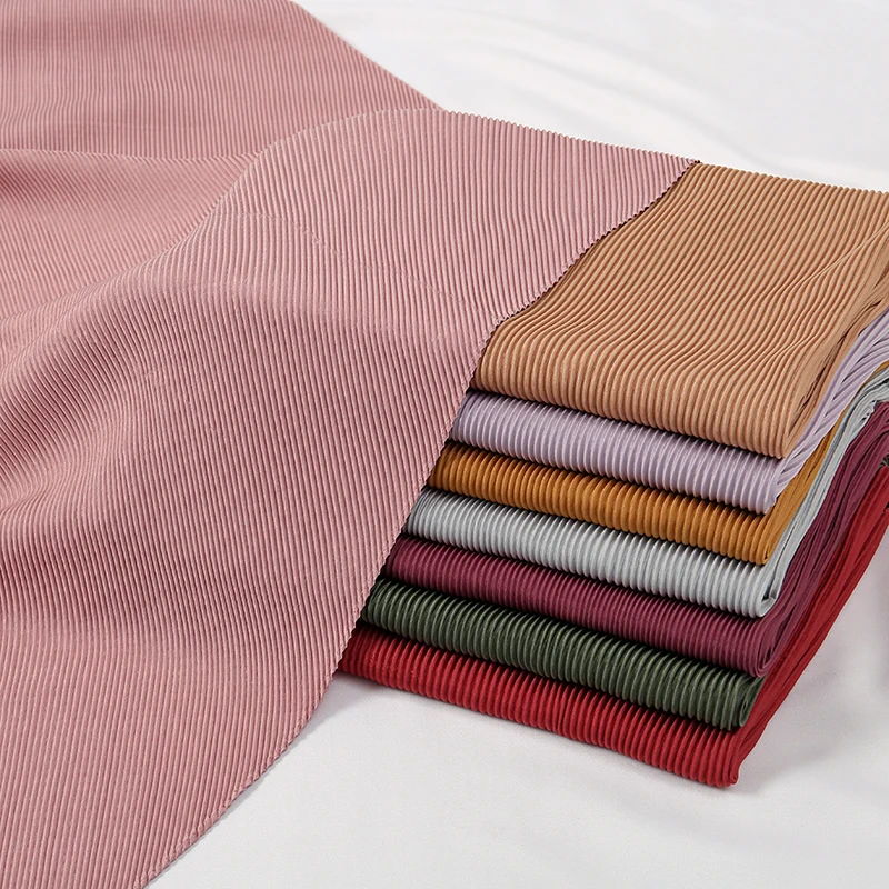 New Pleated Square Scarf for Women Satin Silk Scarves Muslim Hijab Solid Headscarf Wraps Foulard Islamic Headband Turban Bandana muslim headwear,head scarf,hijab headscarf,female head wraps