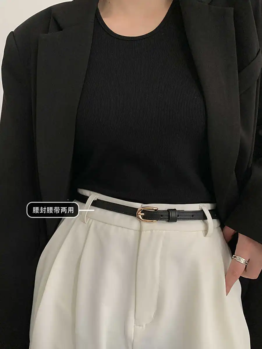 1pcs Belt Women's New Model Luxurious Decorative Dress with Suit Jacket Fashionable Wide Waist Belt Black Suitable for Dail