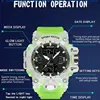 SANDA Dual Display Men Watches Waterproof Sports Watch Military Man Alarm Stopwatch Quartz Wristwatch Male LED Digital Clock6126 5