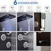 OUIO Black Shower Panel Wall Mounted LED Rainfall Shower Head Rain Massage Stainless Steel Bathroom Shower Panel Bathtub Mixer 2