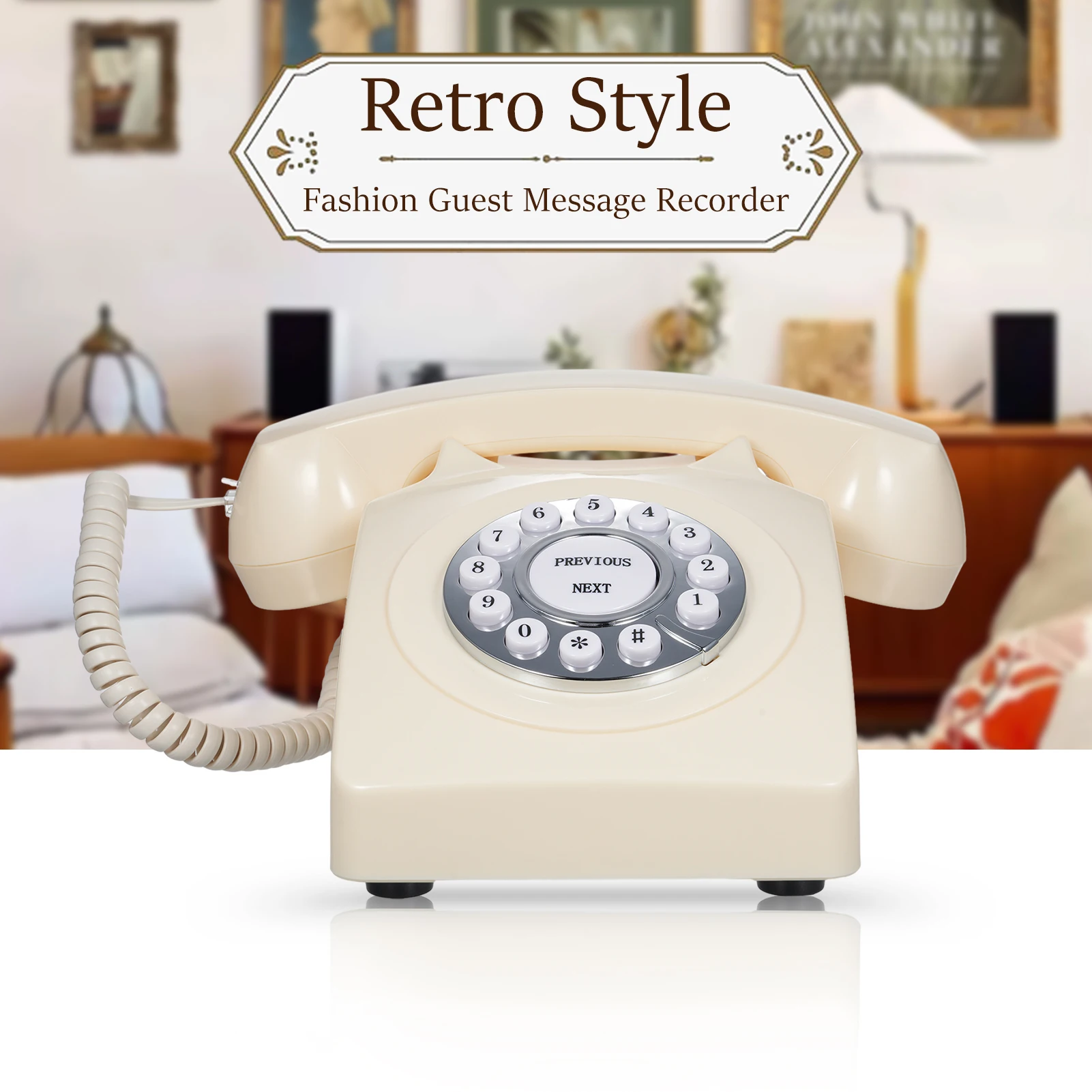 Audio Message Book Retro Audio Message Record Wedding Phone with Voicemail Suitable for Bridal Shower audio message book