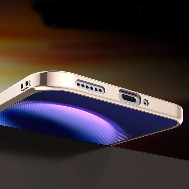 Luxury PU Leather Non-Slip Anti-Fingerprint Case with Lens Protector