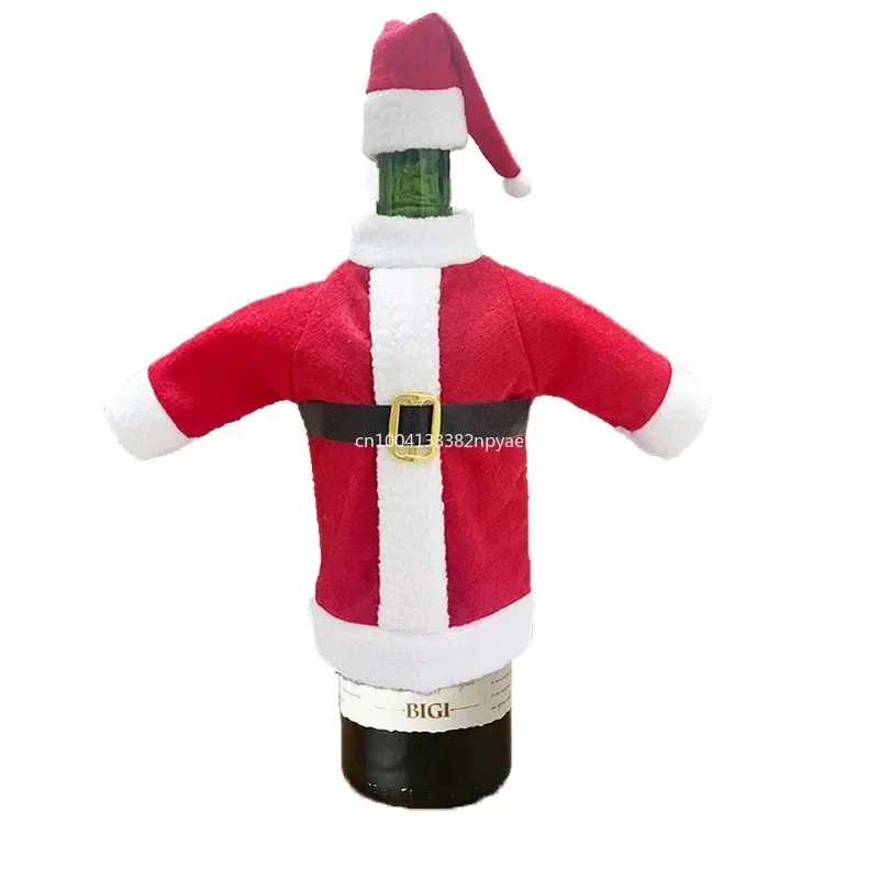 Christmas Decorations for Home Red Wine Bottle Covers ClothesHat New Year 2025 Dinner Party Decor Navidad Gifts 맥주병