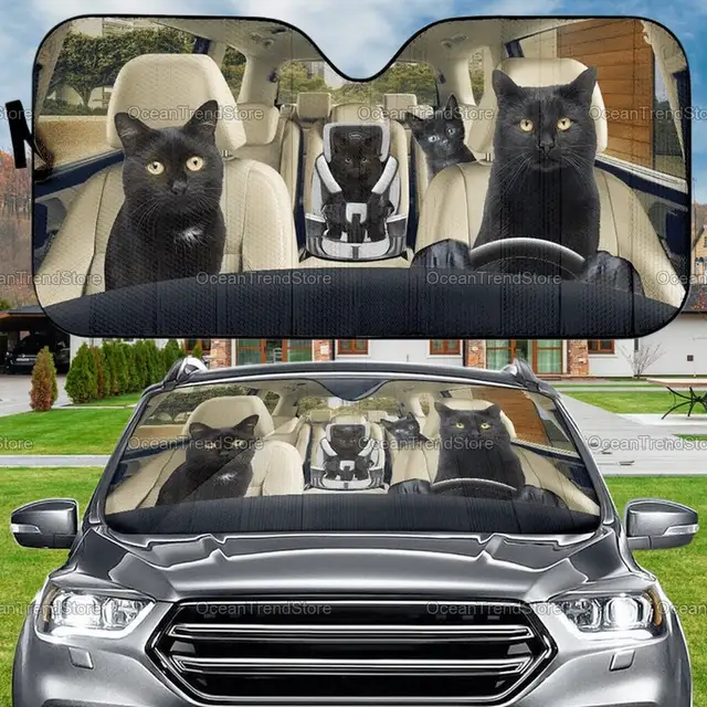 Savannah cat Car Sun Shade, Savannah cat Windshield, Cats Family Sunshade,  Cat Car Accessories, Car Decoration, Gift For Dad, Mo - AliExpress