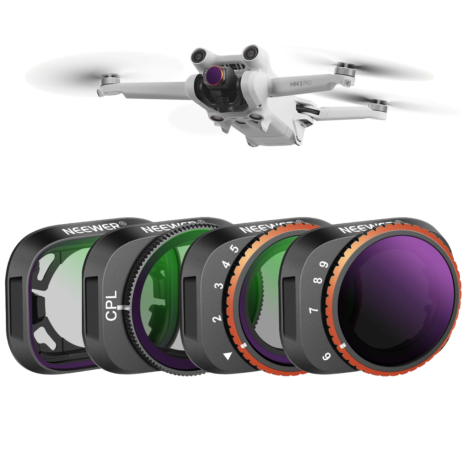 Limited Variable ND Filter Kit For DJI Mini 3/Mini 3 Pro 4 pcs ND2-ND32/ND64-ND5